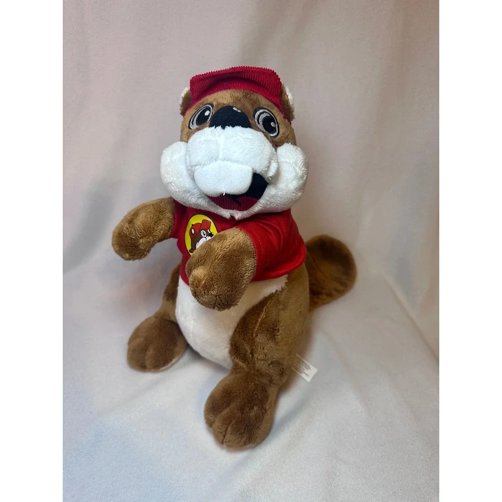 Bucc Ees Beaver Plush Red Hat Shirt Stuffed Animal Toy 10‎ Inch